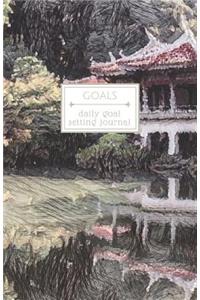 Goals: Daily Goal Setting Journal for Productivity and List Accomplishment Japanese Garden Watercolor