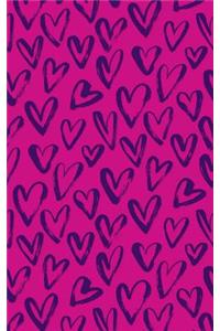Pink and Purple Sketch Hearts Pattern