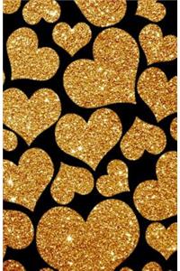 Glitzer Notizbuch Schwarz Gold