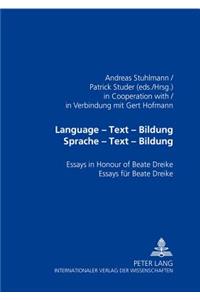 Language - Text - Bildung Sprache - Text - Bildung