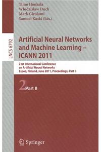 Artificial Neural Networks and Machine Learning: ICANN 2011, part 2