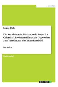 Die Antithesen in Fernando de Rojas La Celestina. Inwiefern führen die Gegensätze zum Verständnis der Intentionalität?