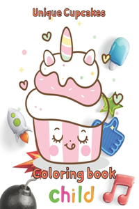 unique cupcakes coloring book child
