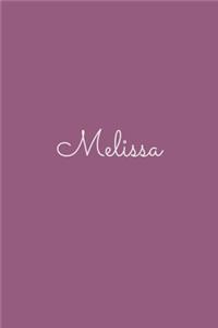 Melissa: notebook with the name on the cover, elegant, discreet, official notebook for notes, dot grid notebook,