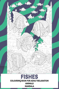 Mandala Colouring Book for Adult Relaxation - Animals - Fishes