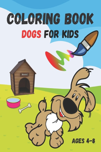 Coloring book dogs for kids