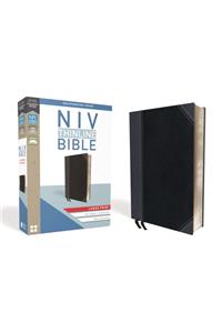 NIV, Thinline Bible, Large Print, Imitation Leather, Black/Gray, Red Letter Edition