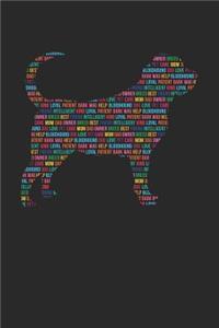 Bloodhound Notebook 'Word Cloud' - Gift for Bloodhound Lovers - Bloodhound Journal