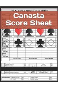 Canasta Score Sheet