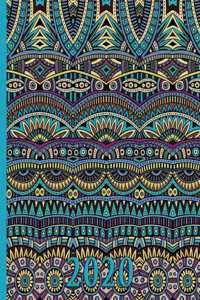 Colorful Tribal Pattern in Blues and Purples