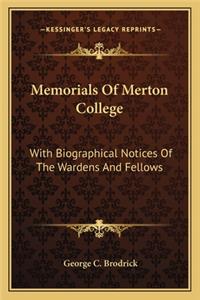 Memorials of Merton College