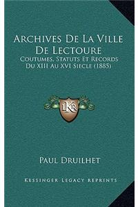 Archives De La Ville De Lectoure