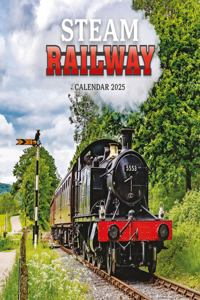 2025 Steam Railway Wall Calendar