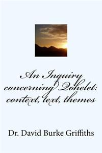 Inquiry concerning Qohelet