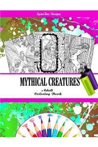 Mythical Creatures Fantasy Adult Coloring Book
