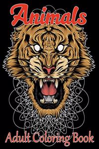 Animals Adult Coloring Book