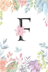 Monogrammed Floral F Journal by Crazy Beautiful Designs