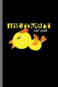 Introvert not snob