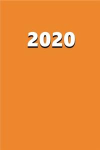 2020 Weekly Planner 2020 Orange Color 134 Pages