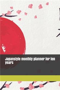 Japanstyle monthly planner for ten years