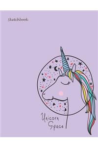 sktechbook unicorn space