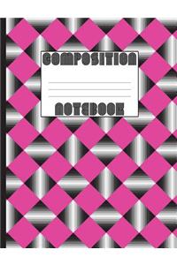 Pink Black White Art Deco Composition Notebook
