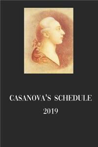Casanova's Schedule 2019: Tracking Your Sexual Adventures in a Daily Planner for 2019; 6x9, 365 Pages