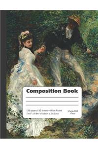 Pierre-Auguste Renoir - La Promenade - Wide Ruled Composition Book