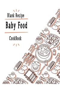 Blank Cookbook Baby Food Recipe