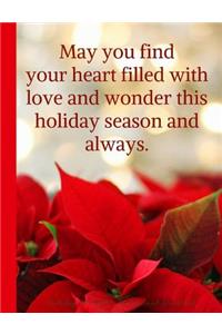 Holiday Wish Blank Journal Notebook