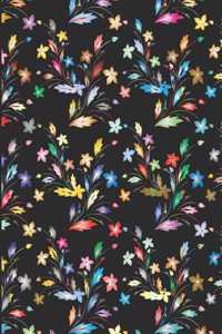 Chic Floral Blank Lined Journal, Notebook or Diary