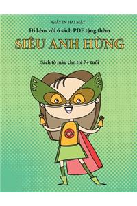 Sách tô màu cho trẻ 7+ tuổi (Siêu anh hùng)