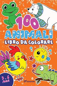 100 Animali Libro da Colorare