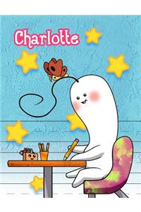 Charlotte: Personalized Book with Child's Name, Primary Writing Tablet, 65 Sheets of Practice Paper, 1