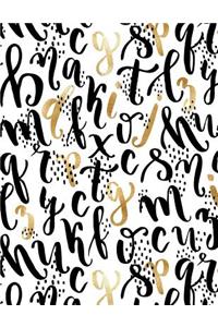 My Big Fat Journal Notebook Sparkly Letters Pattern 9