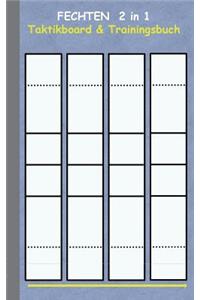 Fechten 2 in 1 Taktikboard und Trainingsbuch