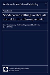 Sonderveranstaltungsverbot ALS Abstrakter Irrefuhrungsschutz