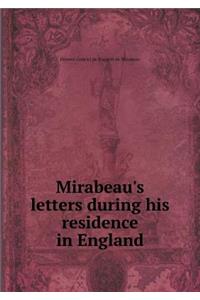 Mirabeau's letters during his residence in England
