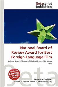 National Board of Review Award for Best Foreign Language Film