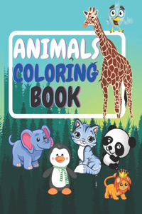 Adorable animals Coloring book for Girls, Teens, Kids, & Adults, Relaxing pages (birds, bear, dog..)