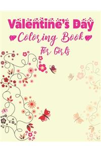 Valentine's Day Coloring Book For Girls