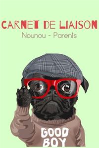 Nounou Carnet - Chien a Lunettes Rouge