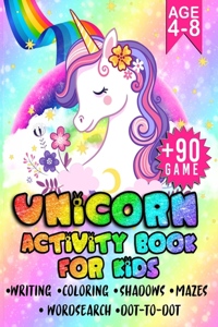 Unicorn Activity Book for Kids age 4-8