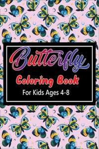 Butterfly Coloring Book for Kids Ages 4-8