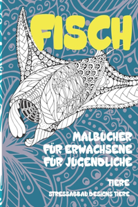 Malbücher für Erwachsene für Jugendliche - Stressabbau Designs Tiere - Tiere - Fisch