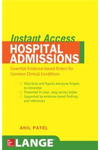 Lange Instant Access Hospital Admissions