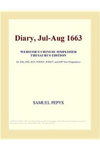 Diary, Jul-Aug 1663 (Webster's Chinese Simplified Thesaurus Edition)