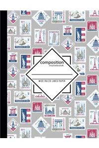 Composition Notebook Wide Ruled Lined Paper