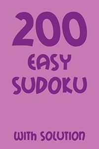 200 easy Sudoku with solution