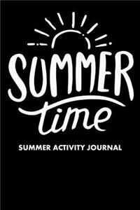 Summer Time Summer Activity Journal